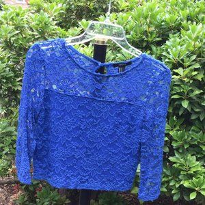 Forever 21 Blue Lace Top